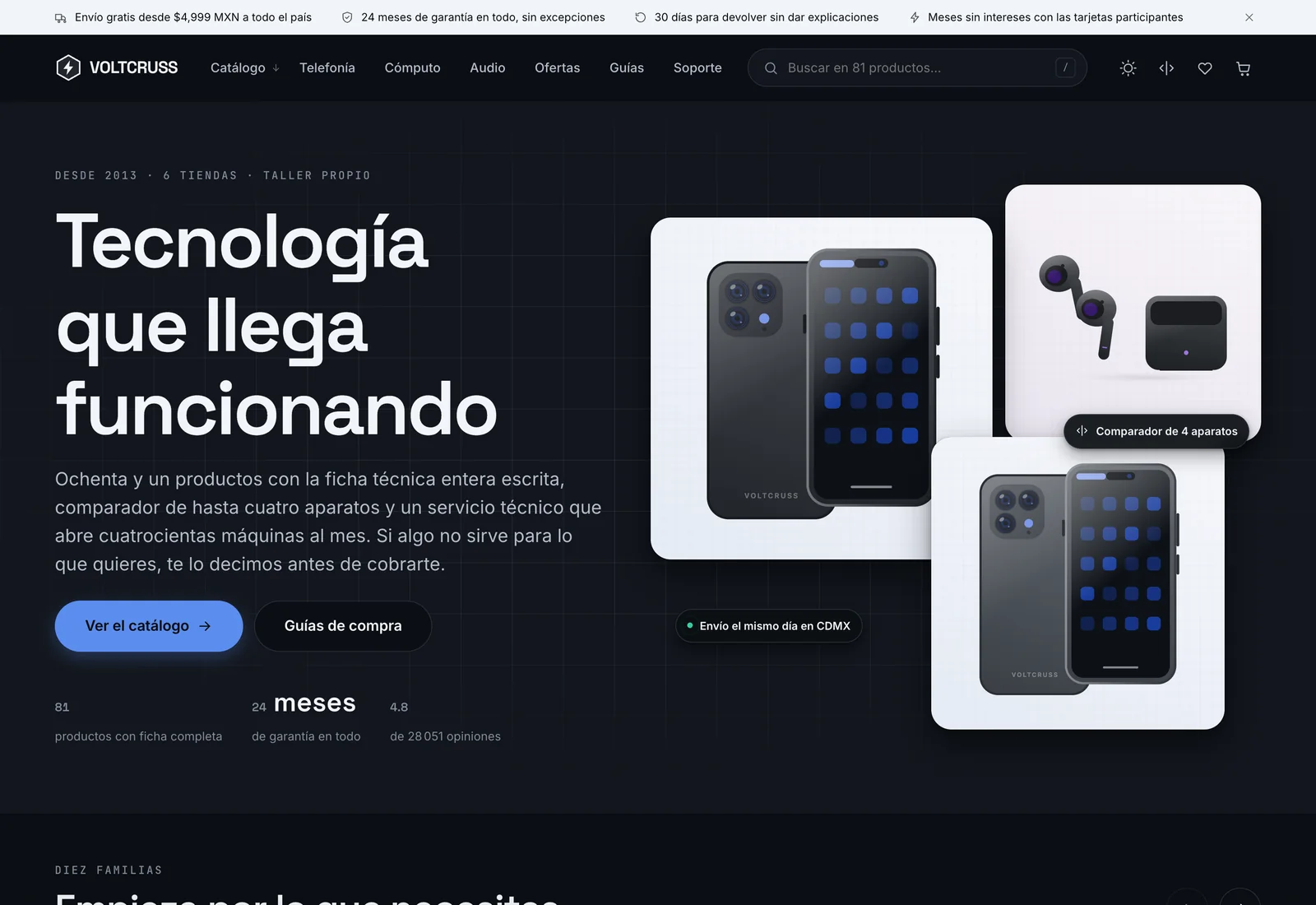 Voltcruss, plantilla de tienda de electrónica de LACRUSS